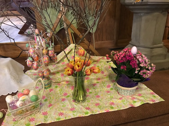St. Luke's Easter Garden, Sunday April 1, 2018.